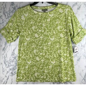 Style & Co. Plus Size OX Essential Elbow Sleeve Tee In Gram Green